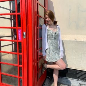 Flutter Sleeve Floral Dress